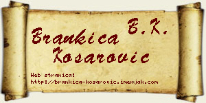 Brankica Košarović vizit kartica
